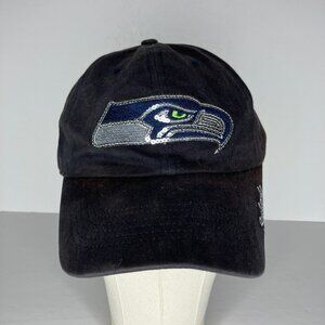 Seattle Seahawks Womens Distressed Sequin Adjustable Hat Cap